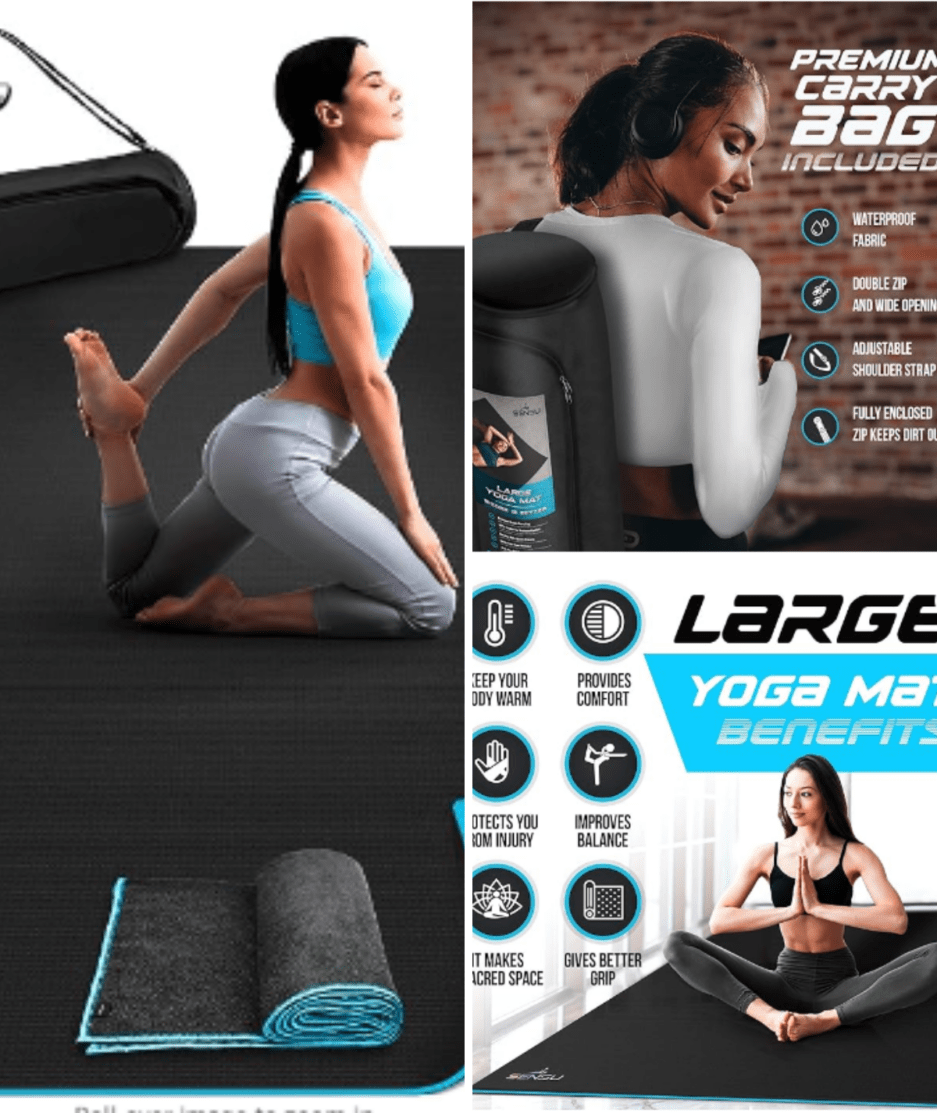 Cardio-Friendly Large Yoga Mat